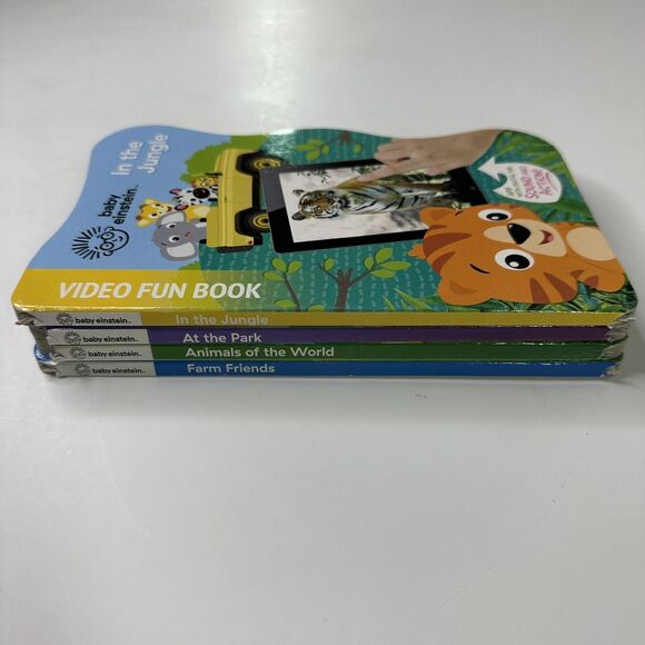 Baby Einstein Lot of 2 DVDs & 4 Video Fun Books World Animals Farm Park Jungle - Picture 9 of 10